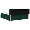 vidaXL Cadre de lit ottoman avec matelas vert foncé 160x200 cm velours