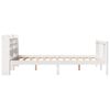 vidaXL Cadre de lit avec t&ecirc;te de lit sans matelas blanc 150x200 cm
