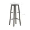 vidaXL Ensemble de bar 3 pcs Bois et acier Anthracite