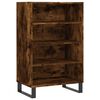 vidaXL Buffet haut ch&ecirc;ne fum&eacute; 57x35x90 cm bois d'ing&eacute;nierie