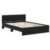 vidaXL Cadre de lit Ch&ecirc;ne noir 135 x 190 cm Bois d'ing&eacute;nierie