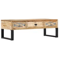 vidaXL Table basse 110x50x38 cm bois de manguier massif
