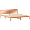 vidaXL Cadre de lit avec t&ecirc;te de lit Brun cire 180 x 220 cm Pin massif