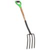 vidaXL Fourche &agrave; creuser de jardin avec poign&eacute;e en D Acier et bois dur