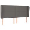 vidaXL T&ecirc;te de lit avec oreilles Gris 163x23x118/128 cm Similicuir