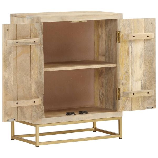 vidaXL Buffet avec 2 portes 55x30x70 cm bois massif de manguier