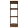 vidaXL Meuble d'appoint Ch&ecirc;ne Fum&eacute; 40 x 40 x 100 cm Bois d&rsquo;ing&eacute;nierie