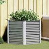 vidaXL Lit sur&eacute;lev&eacute; de jardin Acier galvanis&eacute; 129x129x77 cm Gris