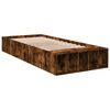 vidaXL Cadre de lit sans matelas ch&ecirc;ne fum&eacute; 90x200 cm