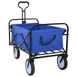 vidaXL Chariot &agrave; Main Pliable Bleu 94 x 53 x 99 cm Tissu Oxford