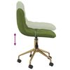vidaXL Chaise pivotante de salle &agrave; manger Vert clair Velours