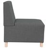 vidaXL Unit&eacute; de Sofa Modulaire Sans Accoudoirs 2 pcs Gris fonc&eacute;