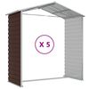 vidaXL Abri de jardin marron 191 x 470 x 198 cm en acier galvanis&eacute;