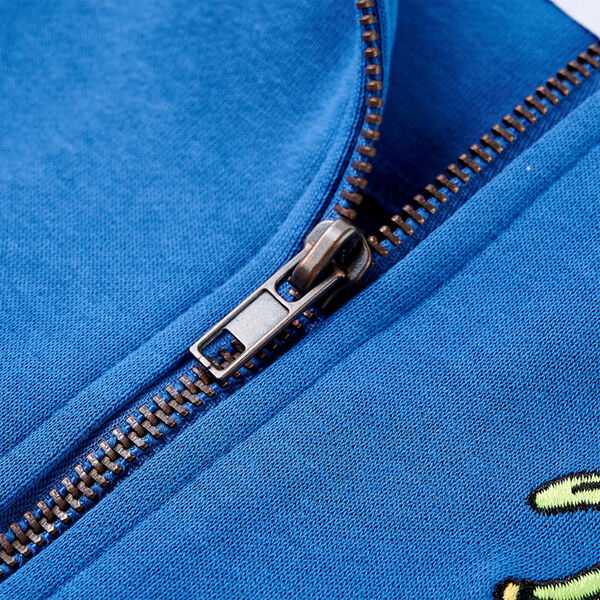Sweatshirt &agrave; capuche avec fermeture &eacute;clair pour enfants bleu 116
