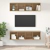 vidaXL Ensemble meuble TV 2 pcs Ch&ecirc;ne artisanal 37 x 37 x 142,5 cm