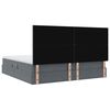 vidaXL Lit avec rangement et LED Gris fonc&eacute; 200 x 200 cm Velours