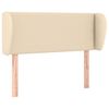 vidaXL T&ecirc;te de lit avec oreilles Cr&egrave;me 93x23x78/88 cm Tissu