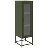 vidaXL Buffet haut vert olive 36x39x123 cm acier lamin&eacute; &agrave; froid