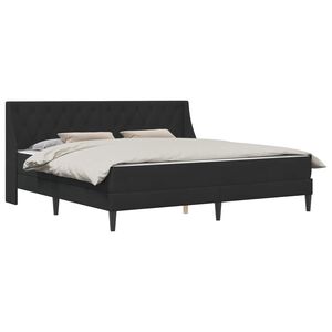vidaXL Cadre de lit avec matelas Noir 180 x 200 cm Velours