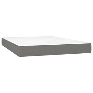 vidaXL Matelas de lit &agrave; ressorts ensach&eacute;s fermet&eacute; moyenne Gris fonc&eacute; 140x190x20 cm