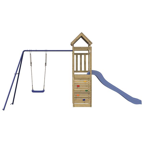 vidaXL Aire de jeux d'ext&eacute;rieur bois de pin impr&eacute;gn&eacute;