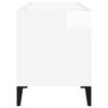 vidaXL Armoire &agrave; disques blanc brillant 74,5x38x48cm bois d'ing&eacute;nierie