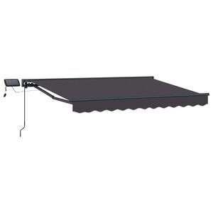 vidaXL Cadre de store manuel avec LEDs Anthracite 2,5 x 2 m