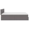 VidaXL Cadre de lit ottoman avec matelas gris 140x200 cm similicuir
