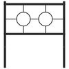 vidaXL T&ecirc;te de lit m&eacute;tal noir 80 cm