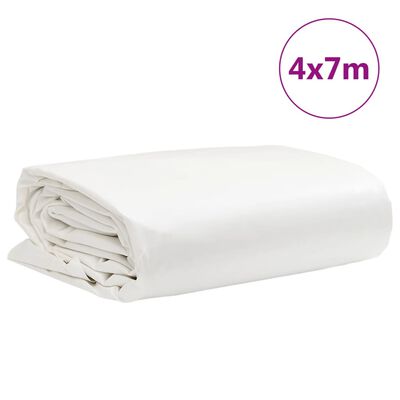 vidaXL Bâche blanc 4x7 m 650 g/m²