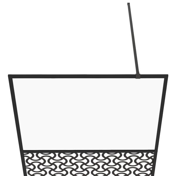 vidaXL Paroi de douche avec verre ESG transparent 115x195 cm Noir