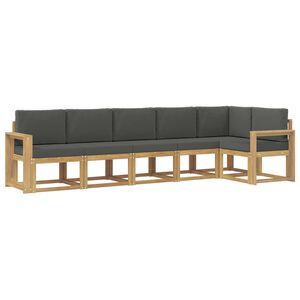 vidaXL Ensemble de canap&eacute;s d'ext&eacute;rieur 6 pc Blanc et anthracite