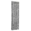 vidaXL Rideau anti-mouches gris et noir et blanc 56x200 cm chenille