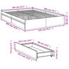 vidaXL Cadre de lit avec tiroirs sans matelas sonoma gris 140x200 cm