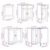 vidaXL Ensemble d'armoires de cuisine 11 pcs Porto bois d'ing&eacute;nierie