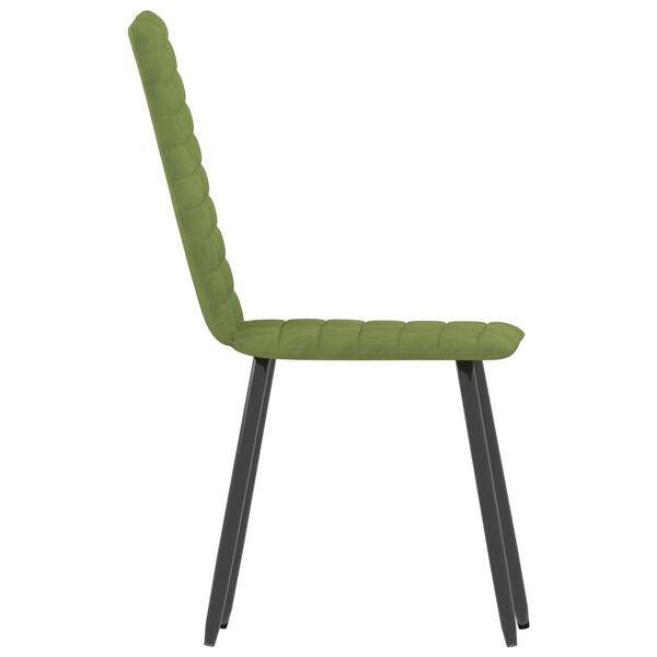vidaXL Chaises &agrave; manger lot de 4 vert velours
