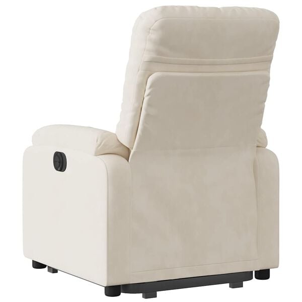 vidaXL Fauteuil inclinable beige tissu microfibre
