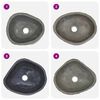 vidaXL Lavabo en pierre de rivi&egrave;re ovale (29-38)x(24-31) cm