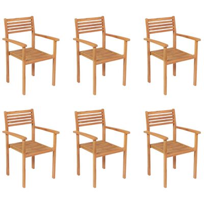 vidaXL Ensemble à manger de jardin 7 pcs Bois de teck massif