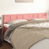 vidaXL T&ecirc;tes de lit 2 pcs Rose 80x5x78/88 cm Velours