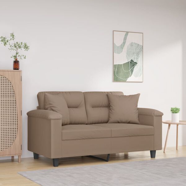 vidaXL Coussins d&eacute;coratifs lot de 2 Taupe 40x40 cm Tissu microfibre