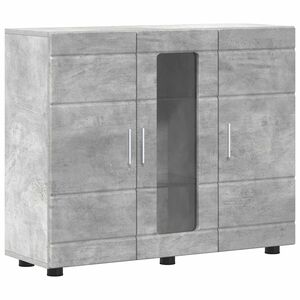 vidaXL Buffet Gris b&eacute;ton 55,5 x 29 x 100 cm Bois d'ing&eacute;nierie