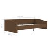 vidaXL Lit avec matelas et USB Marron Tissu 90x200 cm