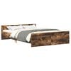 vidaXL Cadre de lit sans matelas ch&ecirc;ne fum&eacute; 150x200 cm
