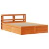 vidaXL Cadre de lit et t&ecirc;te de lit cire marron 120x200 cm bois de pin