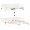 vidaXL Lit Pull-out de Jour Blanc 203,5 x 184 x 56,5 cm Pin massif