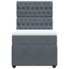 vidaXL Sommier à lattes de lit et matelas Gris foncé 80x200 cm Velours