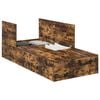 vidaXL Cadre de lit avec rangement avec porte Ch&ecirc;ne fum&eacute; 80 x 200 cm