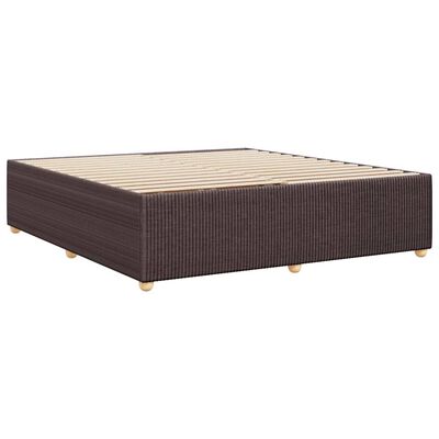 vidaXL Cadre de lit sans matelas marron foncé 180x200 cm tissu