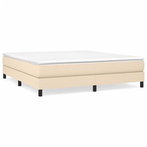 vidaXL Cadre de lit cr&egrave;me 160x200 cm tissu